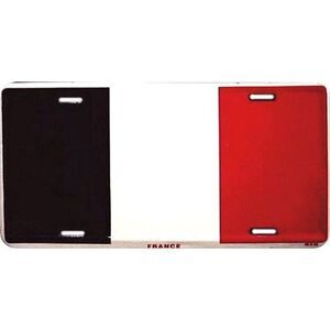 France Flag License Plate
